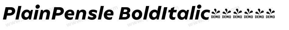 PlainPensle BoldItalic字体转换